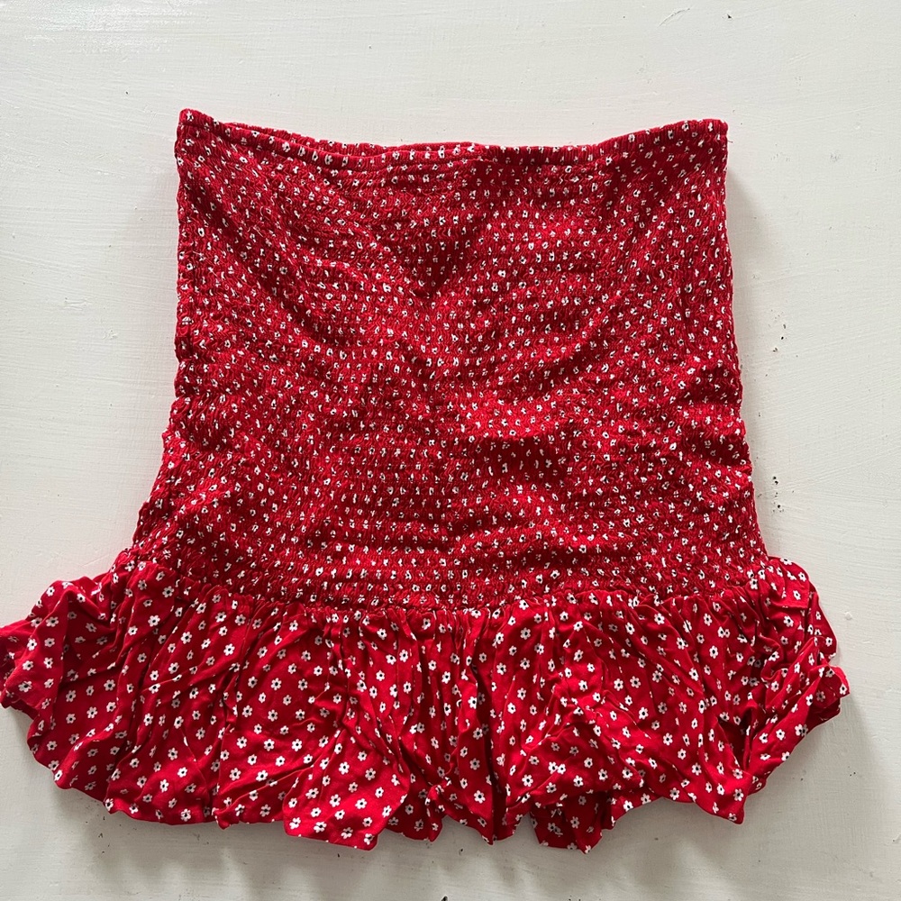 Cute red summer skirt